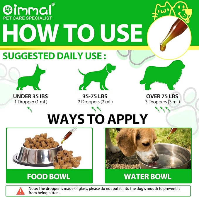 Antibiotics for Dogs, Dog Antibiotics, Dog Supplies Antibiotics, Natural Dog Antibiotics Supports Dog Allergy and Itch Relief, Dog Multivitamin for Pets-60ml / 2 Fl Oz