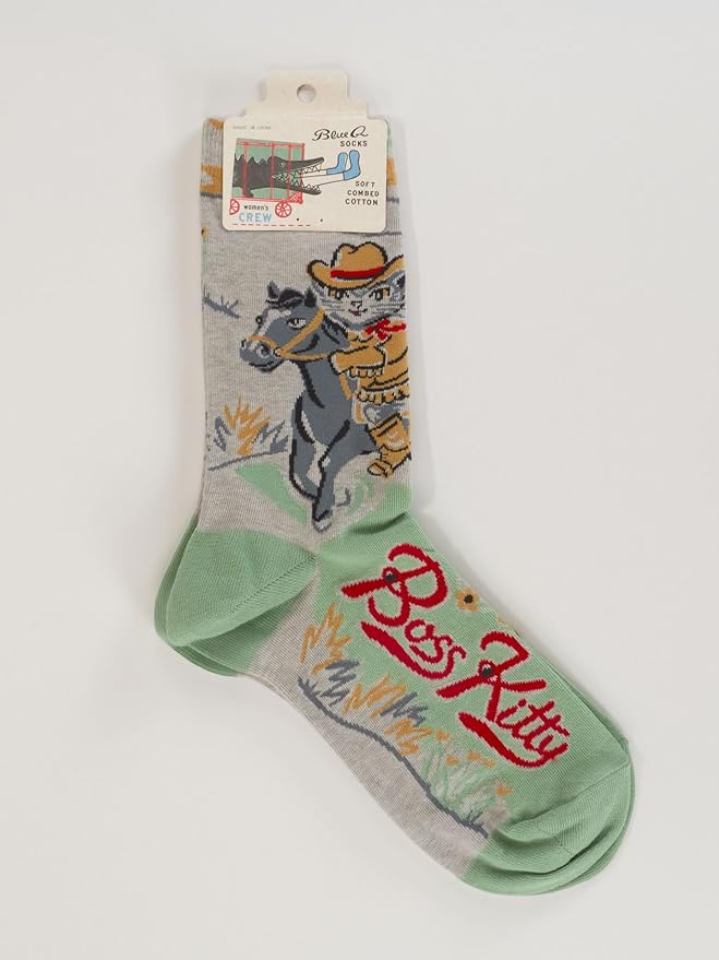 Blue Q Women's Funny Novelty Crazy Crew Socks with Sayings