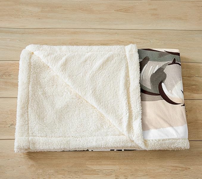 Two Little Cats Fleece Throw Blanket Cute Cat Sherpa Blanket for Sofa Couch Bed Cartoon Pet Plush Blanket Lovely Animals Fuzzy Blanket White Bedroom Decor King 87"x95"