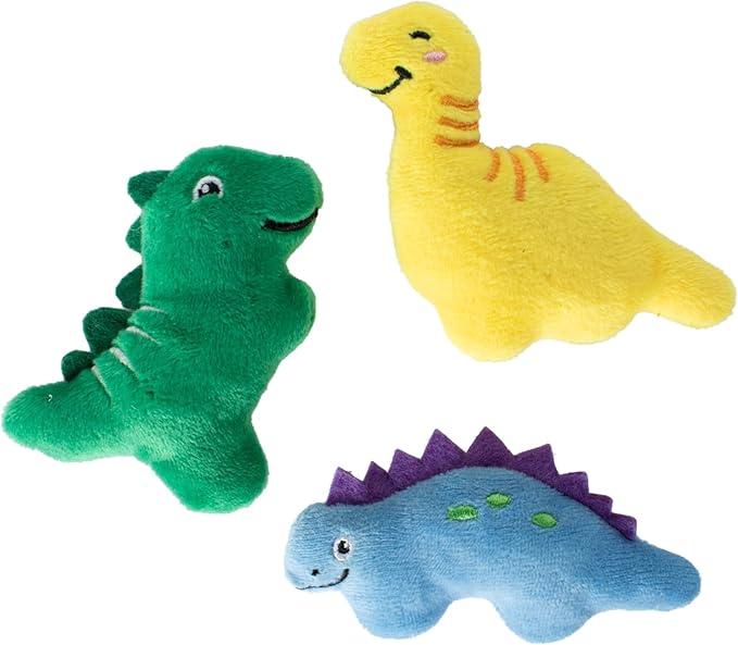 Fringe Studio Plush Cat Toy Set, Rawr-Some Crew, Mini 3 Piece Set, Pet Shop Collection (904036)