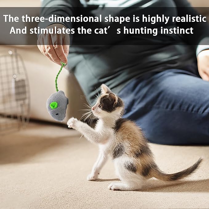 cat Mouse Toy, Rat Stuffed Animal, Mouse Toy，Mint Mouse Toy Suitable for Indoor Cats, Resistant to Biting (24 Piece Set)