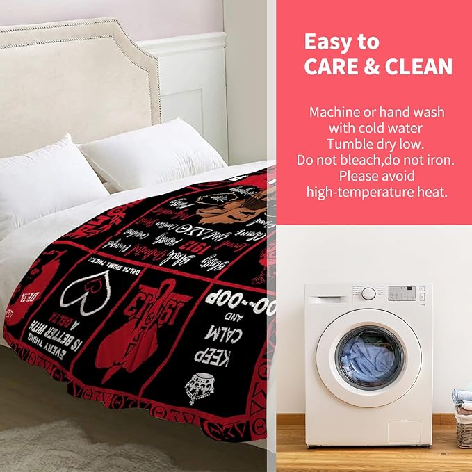 Sorority Blanket Gifts for Women Girls Sisters Birthday Christmas Valentine Positive Presents Theme Decor Home Bedroom Living Room Sofa Couch Soft Cozy Fleece Kids Adults Throw 60"x50"