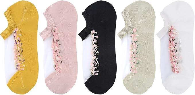 Benefeet Sox Sheer No Show Socks Women Girls Cute Thin Mesh Low Cut Liner Socks for Loafers Boat Shoes