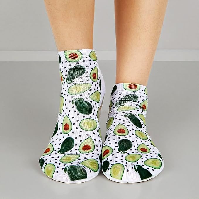 Benefeet Sox Womens Girls Funny Crazy Ankle Socks - Fun Novelty 3D Print Pattern Silly Cute Animal Food