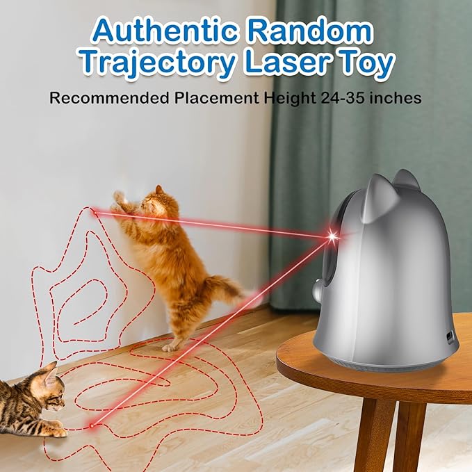 Cat Toys Laser with Real Random Trajectory (Silvery)
