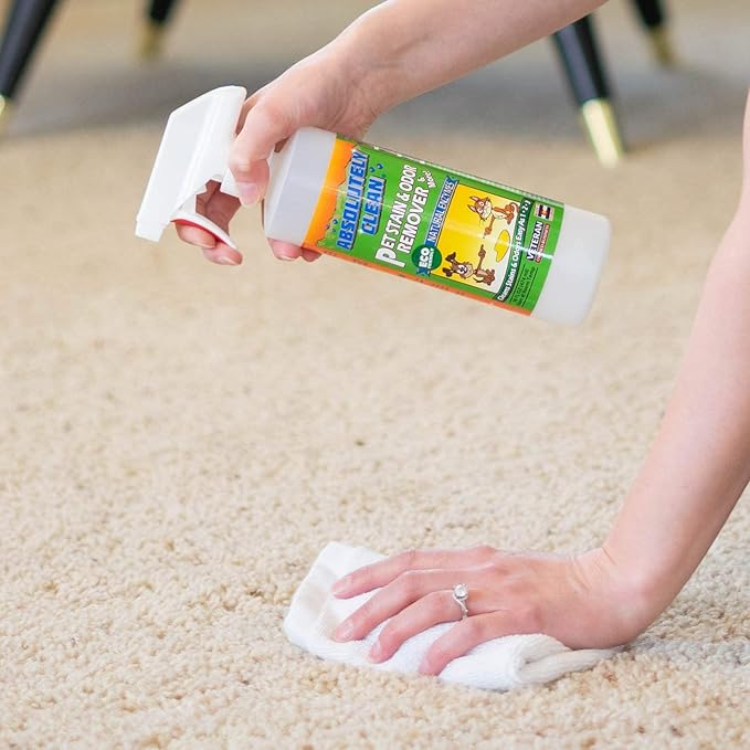 Amazing Pet Odor Eliminator for Home, Professional Strength: Natural Enzymes Remove Most Stains in 60 Seconds -Dog/Cat Urine, Vomit, Bile, Feces, Grass, Blood, Drool, More -USA Made