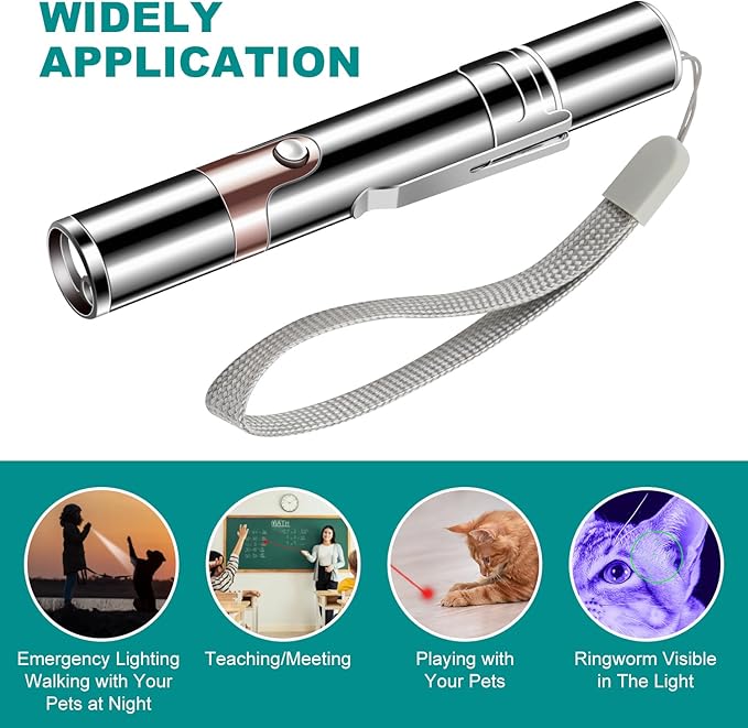 Cowjag Laser Pointer, Cat Birds Toy Pointer for Indoor, Cat Mouse Toys Wand Light Pet Interactive Toys to Keep Cat Busy, for Kitten Cat Dog Chase Play