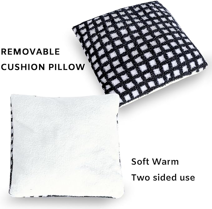 Cat Bed Cave for Indoor, Suitable for Cat Dome Bed, Hideaway Bed for Indoor Cats with Removable Mattress for Kittens.Cat Tent House for Dual Use (XL:17"x17")