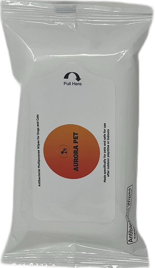 Aurora Pet Bundle Pack (4) FF Gourmet Dry Cat Food with Ocean Fish & Salmon (16 oz. Bags) Plus AuroraPet Wipes