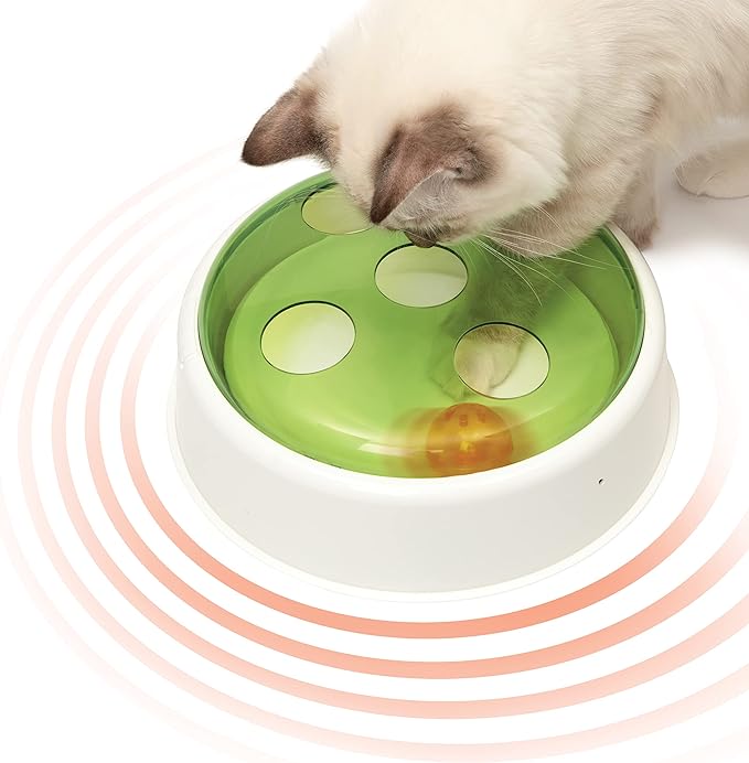 Catit Senses 2.0 Ball Dome Interactive Cat Toy - Motion-Activated Cat Toy with Two Modes of Play, Batteries Not Included
