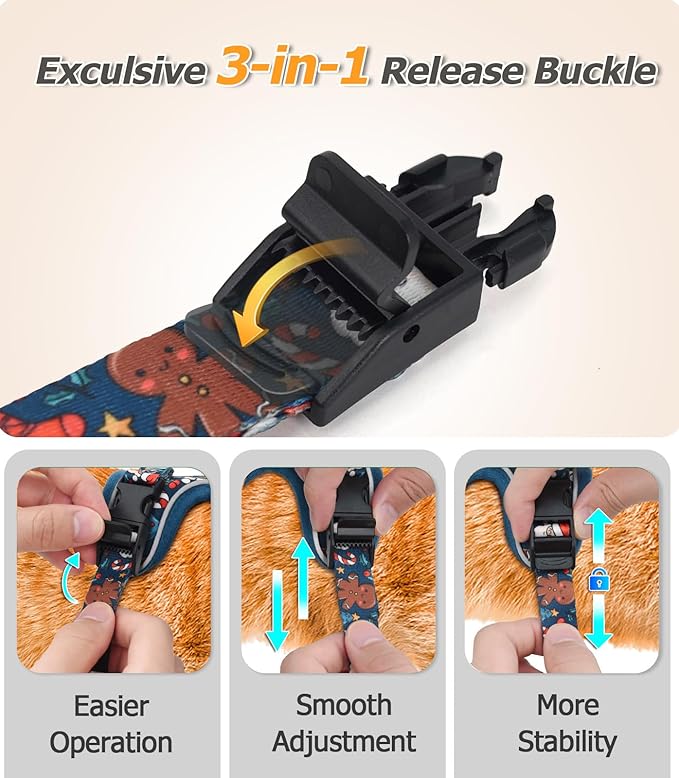 Halypet Cat Harness and Leash Set [MAX Safety 4th-Gen Upgrade] Escape Proof Adjustable Cat Leash Comfortable Soft Vest Easy to Wear Kitten Harness with Reflective Strip for Cats Walking, XS Night Blue