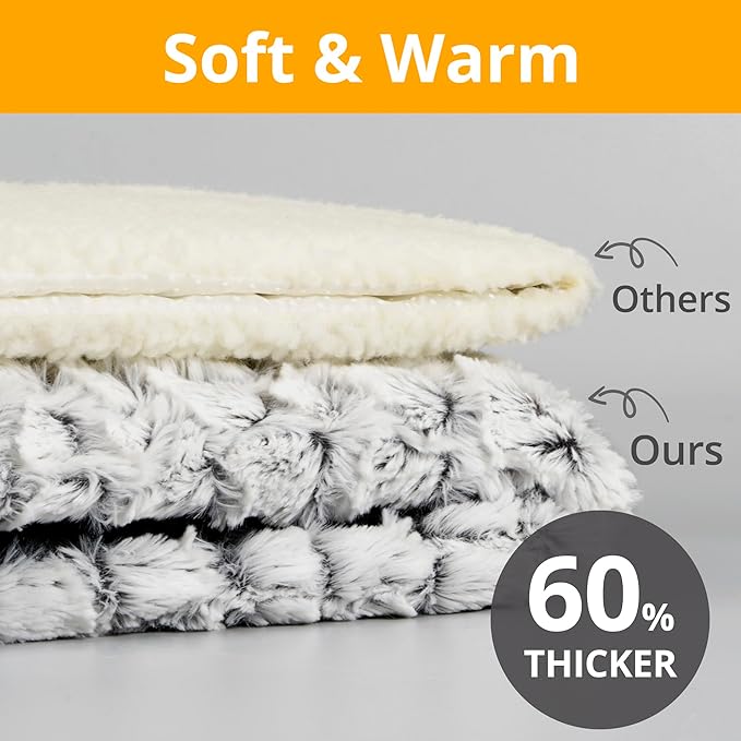 Self Warming Cat Bed, 30" x 20" Ultra Soft Cat Dog Pet Heating Pad for Indoor Outdoor, Non-Slip Heated Dog Mat Thermal Blanket