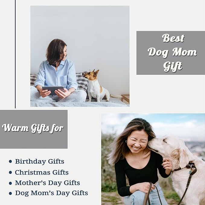 Mosslink Dog Mom Blanket 60"x50", Christmas Birthday Gifts for Dog Moms/Lover, Mothers Day Dog Gifts for Dog Lovers