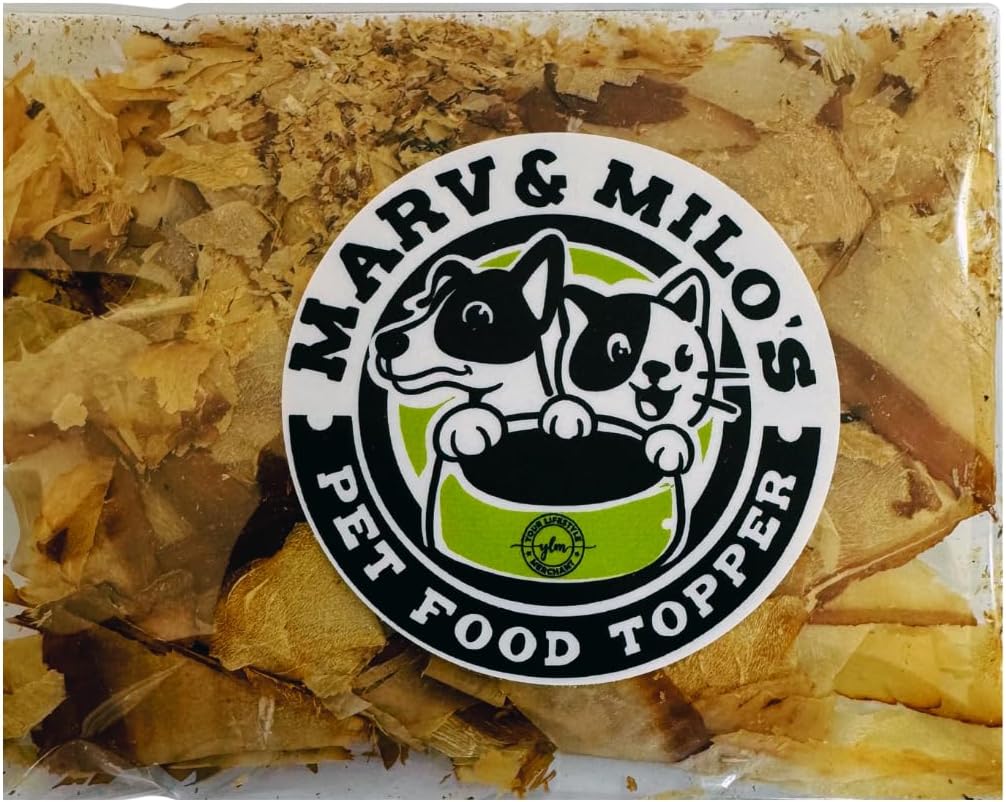 Broths for Cats Variety Pack with Marv & Milo's Bonito Fish Flakes Topper & Cat Nip Mouse, 12-1.4oz Pouches Total