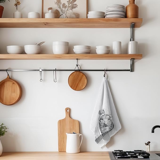 Funny Chicken Towels, Decorative Hand Towels, Kids & Animal Bathroom Decor, 16x24 Inch