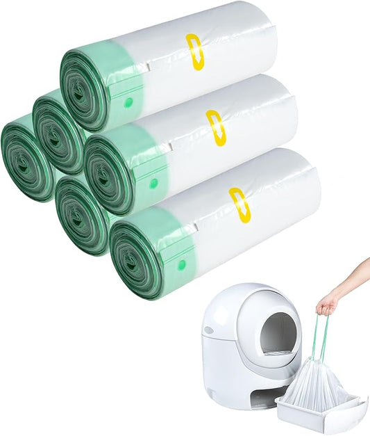 120 Count Cat Litter Box Liners for Automatic Cat Litter Box and Litter-Robot 4/3, Heavy-Duty, Extra Thick, Economy Bulk Pack