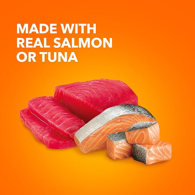 Iams Perfect Portions Indoor Adult Grain Free Wet Cat Food Pate Variety Pack, Salmon and Tuna Recipes, 2.6 oz. Easy Peel Twin-Pack Trays (12 Count, 24 Servings)