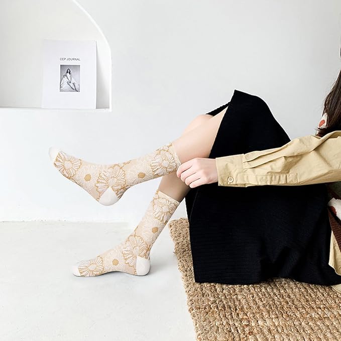 Benefeet Sox Womens Novelty Funny Crew Socks Girls Cute Animal Colorful Floral Patterned Silly Funky Casual Cotton Socks