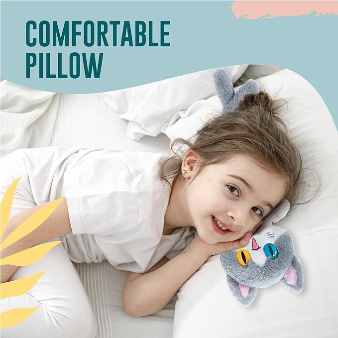 OOPSHANA Long Cat Plush Toy Cute Plushie Hugging Plush Pillow Shark Cat Stuffed Animal for Girls and Boys Grey 19.7"