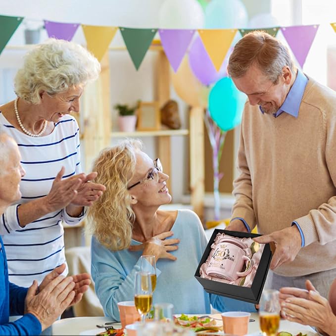 50th Birthday Gifts for Women Her, Fabulous 50 Aged to Perfection, 14oz Gold Pattern Coffee Mug, Cool Gifts Idea for Turning 50 Year old Mom, Wife, Daughter, Sister, Friends, Aunt, Nice Gift Boxed