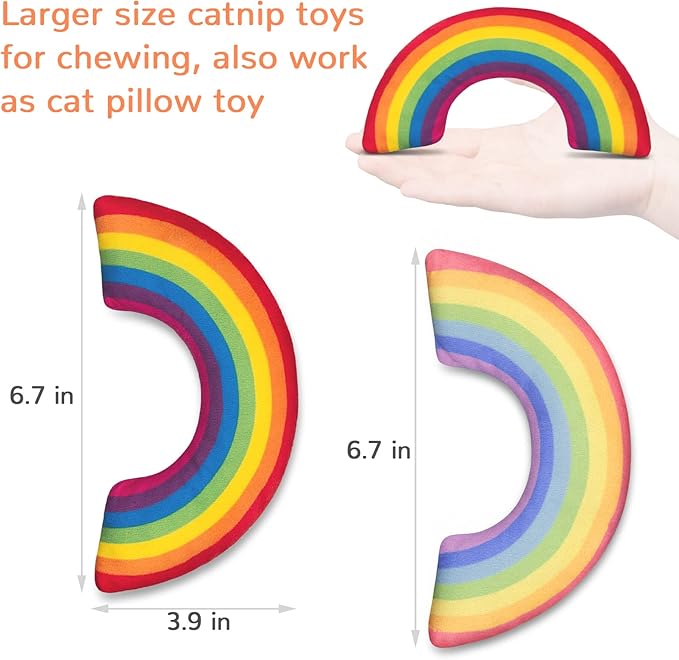 Catnip Toys, Catnip Toys for Cats, Cat Toys, Cat Toys for Indoor Cats, Cat Toys with Catnip, Interactive Cat Teething Chew Toys Cat Pillow Toys for Kitten Kitty, 2 Pack