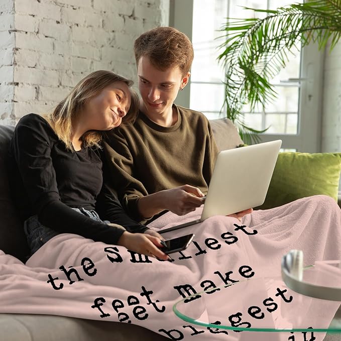 Dog Throw Blanket 50"X60" – Soft Memorial Blanket for Dog Lovers with Puppy & Footprint, Ideal Gift for Dogs Lovers Women & Girls, Valentine' s Day Birthday Gifts for Animal & Pet Lover