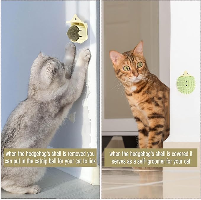 CCINEE 2pcs Catnip Balls for Cats Wall Catnip Toys Edible Cat Toys for Cat Lick Safe Healthy Kitten Chew Toys Teeth Cleaning Dental Cat Toys