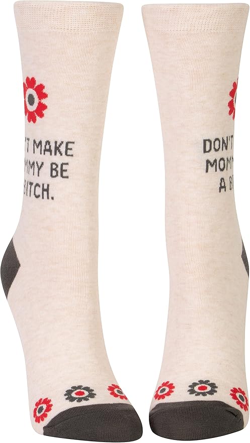Blue Q Women's Funny Novelty Crazy Crew Socks with Sayings