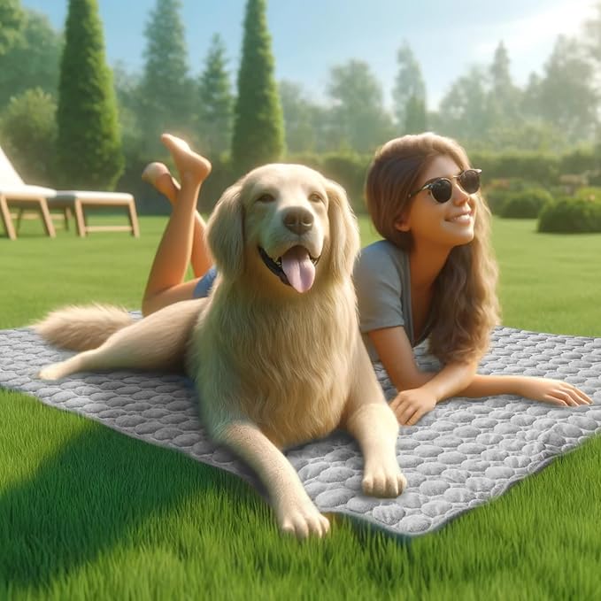 Dog Cooling Mat, Cooling Bed for Dogs Easy Washable Cooling Pad for Dog for All Types of Pets and is Perfect for Both Indoor and Outdoor Use, Including Car Seats 40" x 28"