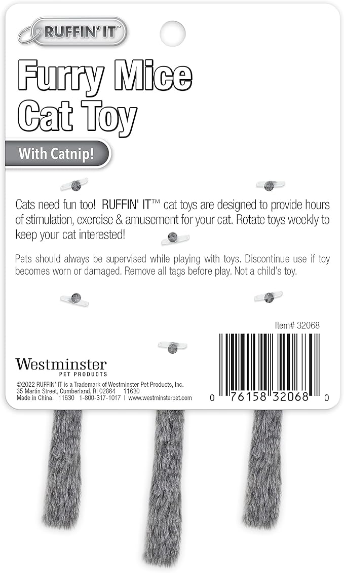 Westminster Pet Fur Mice 3/Pkg-