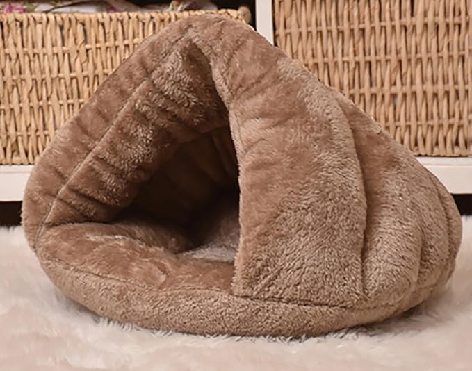 Pet Tent Cave Bed for Small Medium Puppies Kitty Dogs Cats Pets Sleeping Bag Thick Fleece Warm Soft Dog Bed Cuddler Burrow House Hole Igloo Nest Cozy Bed for Cat Puppy