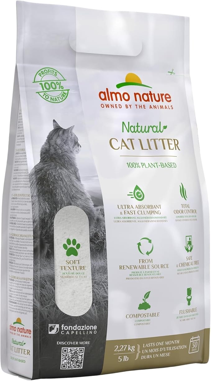 almo nature Cat Litter 2,27 Kg/5 lb (76) (Pack of 4)