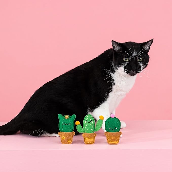 Fringe Studio Plush Cat Toy Set, Cat-Us Friends, Mini 3 Piece Set, Pet Shop Collection (904033)