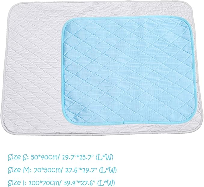 SEIS Dog Ice Pad Ice Silk Cats Kennel Mat Pet Cooling Pad Summer Cool Bamboo Mat Breathable Pad (Solid Gray, S