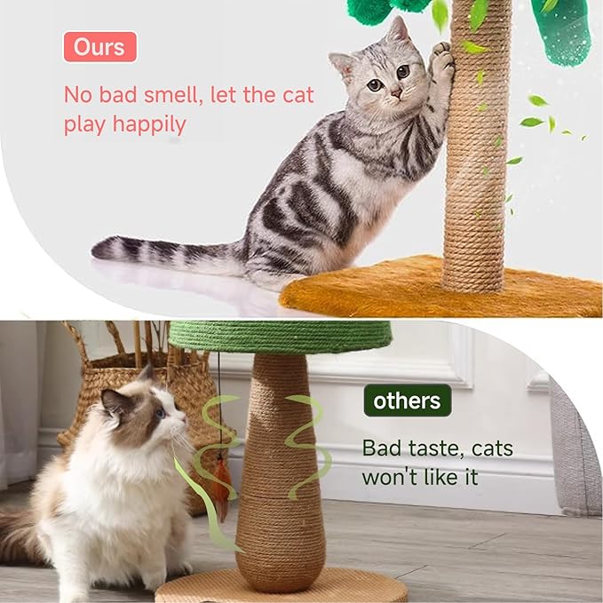 Multicolor Natural Hemp Rope, Cat Scratching Posts Replacement Rope,Repair and Replace Scratching Post cat Tree, 1/4" Rope DIY Cat Jute Twine,Come with a Play Ball.(65FT, Red)