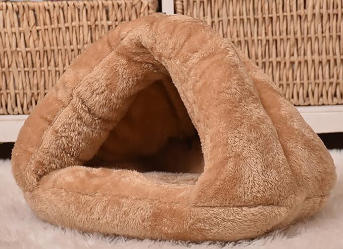 Pet Tent Cave Bed for Small Medium Puppies Kitty Dogs Cats Pets Sleeping Bag Thick Fleece Warm Soft Dog Bed Cuddler Burrow House Hole Igloo Nest Cozy Bed for Cat Puppy