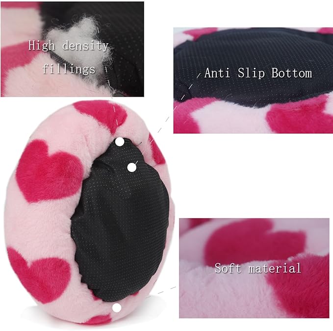 Kitten Beds for Indoor Kittens Small Washable Cozy Self Warming Kitty Bed 16 Inches Round Fluffy Soft Cat Bed