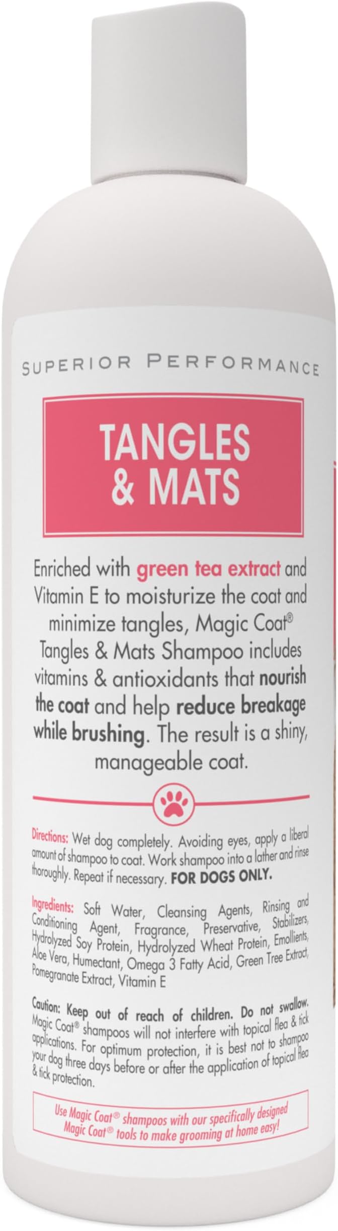 Four Paws Magic Coat Detangling Shampoo for Dogs Detangling Dog Shampoo 16 Ounces (1 Count)