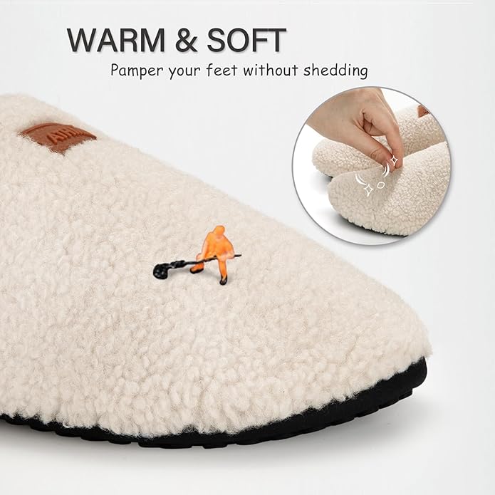 ATHMILE House Slippers for Women Men Indoor Barefoot Slippers Socks Furry Slip on House Shoes Cozy Comfy Slippers for Home Bedroom Travel Yoga