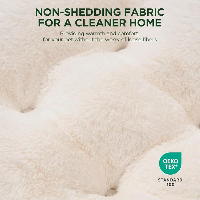 BALANCE Cat Bed Kitten Bed, Washable Round Cat Beds for Indoor Cats, Super Soft Plush Faux Fur Pet Bed for Puppy and Kitten with Anti-Slip Bottom