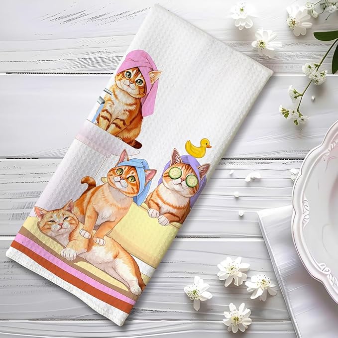 Cat Hand Towel,Cat Towel,Funny Hand Towels,Funny Bathroom Hand Towels,Crazy Cat Lady Gifts,Cat Kitchen Towels,Cat Dish Towels,Cat Mom Gifts,Crazy Cat Lady,Cat Lady Gifts,Gifts for Cat Lovers for Women