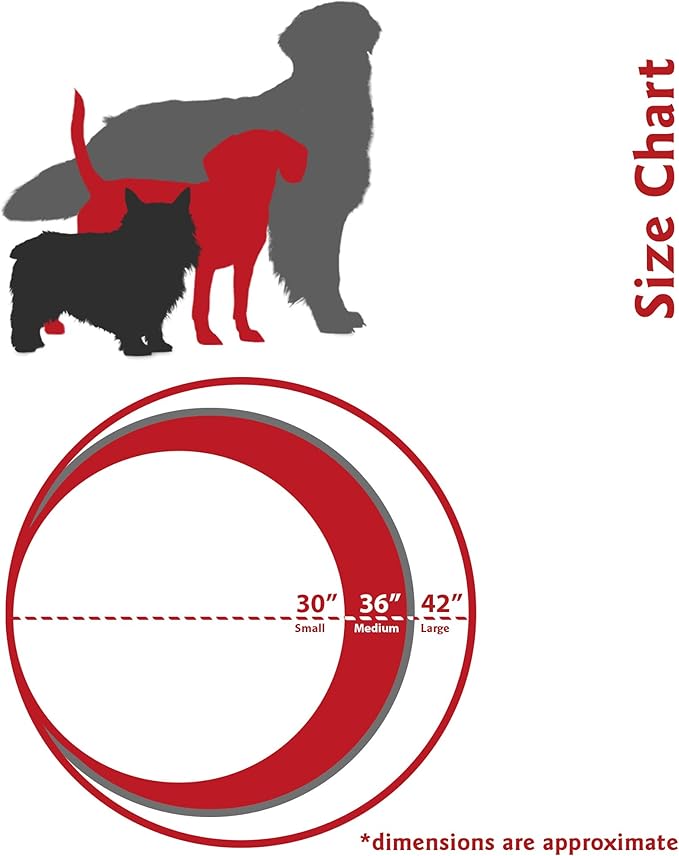 Majestic Pet Indoor Outdoor Vertical Stripe Round Pet Dog Bed with Removable Washable Cover, Gray, Medium