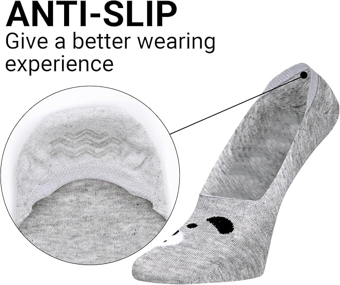 Benefeet Sox Womens Girls Cute No Show Liner Socks Non Slip Funny Patterned Low Cut Socks Novelty Cotton Loafer Footies Sock