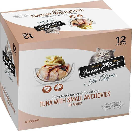Fussie Cat Premium Tuna w/Small Anchovies 12 Count(Pack of 1)
