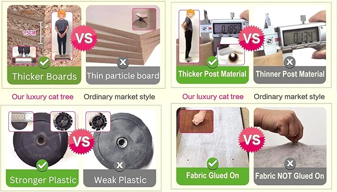 Go Pet Club Everyday Value 35in Corner Cat Tree Kitty Scratcher Tower Kitten Condo House Furniture with Scratching Board & Hanging Toys for Indoor Cats, Beige/Brown