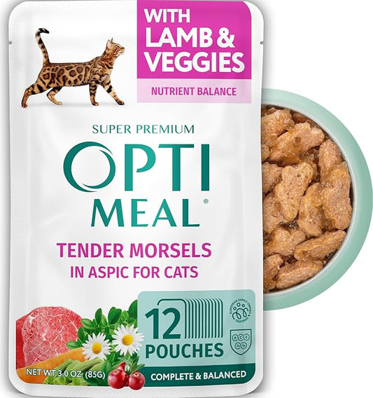 Optimeal® Tender Morsels with Lamb & Veggies in Aspic Adult Cat Food