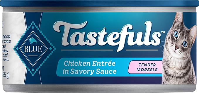 Blue Buffalo Tastefuls Natural Tender Morsels Wet Cat Food, Chicken Entrée 5.5-oz cans (Pack of 1)