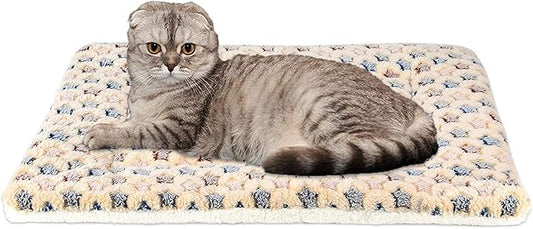 FJWYSANGU Pet Blanket Premium Fluffy Flannel Cushion Soft and Warm Mat for Dogs Cats Small Size Animal Yellow Stars