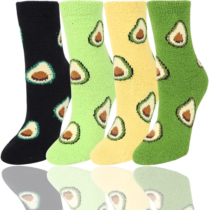 Benefeet Sox Cute Animal Fuzzy Socks for Women Girls Funny 3D Animal Cozy Socks Fluffy Slipper Socks Plush Comfy Soft Socks