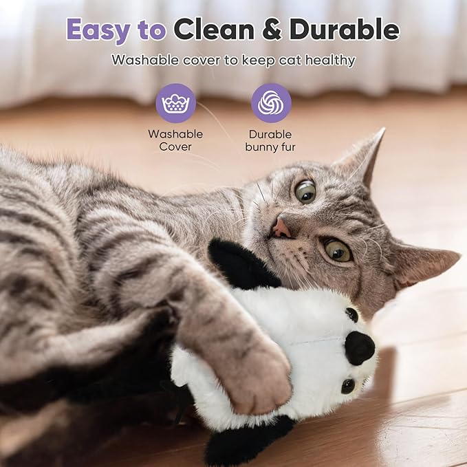 Petbobi Cat Toys Flapping Bird - Lifelike Lark Interactive Cat Toy with Catnip, Exercise Toy for Bored Indoor Cats, Rechargeable Motion Activated Chirping Kitten Toy for All Breeds Cat